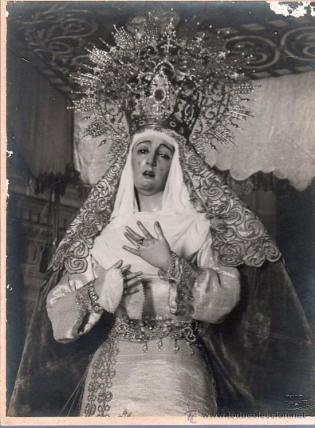 Virgen del Amargura con sus manos originales, hoy perdidas